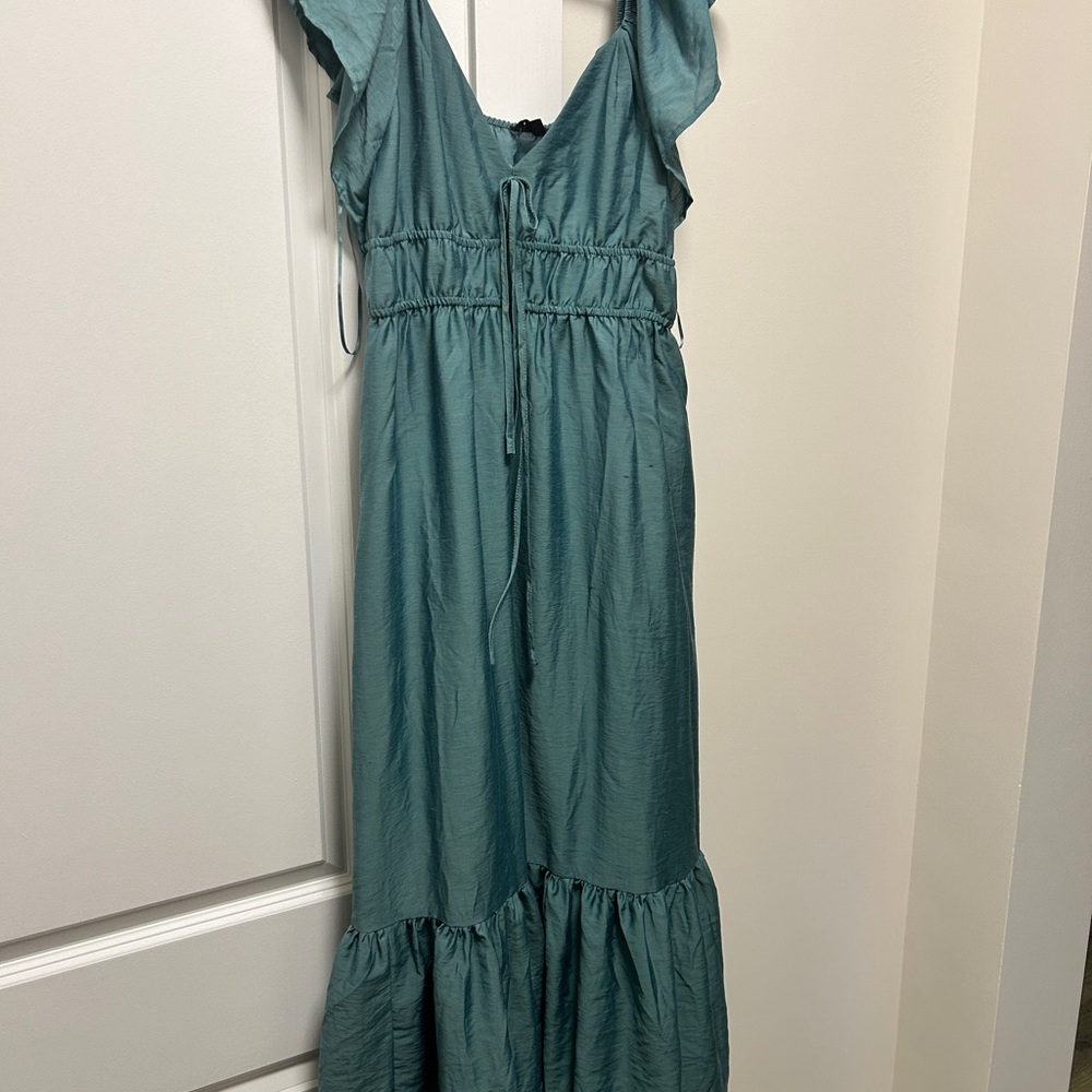 Blu Pepper Teal Maxi Dress